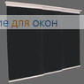 Японская штора Кулисс 3-х рядный карниз АЛЛЕГРО Б/О 5000 черный