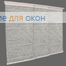 Японская штора Кулисс 3-х рядный карниз ПОРТО ПЕРЛ 7781 серый