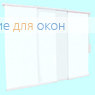 Японская штора РТ  4-х рядный карниз АЛЛЕГРО ПЕРЛ 1000