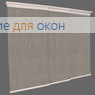 Японская штора Кулисс 4-х рядный карниз СКРИН СИЛЬВЕР 9103, НГ 5% темно-серый